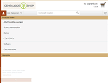 Tablet Screenshot of genealogie-shop.de